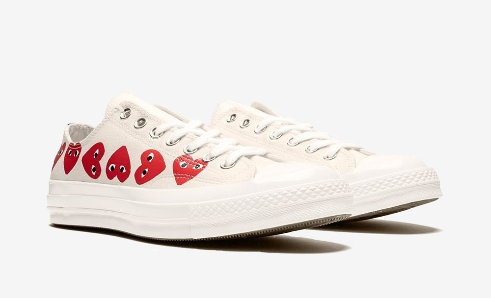 Converse x Comme Des Garçons 70 Ox Multi Hearts White - Sneakers Outlet Co