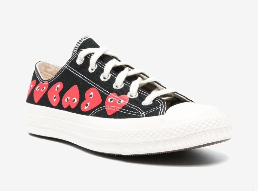Converse Chuck Taylor All-Star 70 x Comme des Garcons PLAY Black Multi Heart - Sneakers Outlet Co