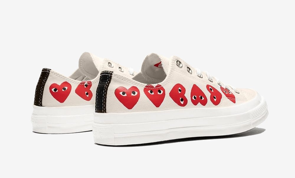 Converse x Comme Des Garçons 70 Ox Multi Hearts White - Sneakers Outlet Co