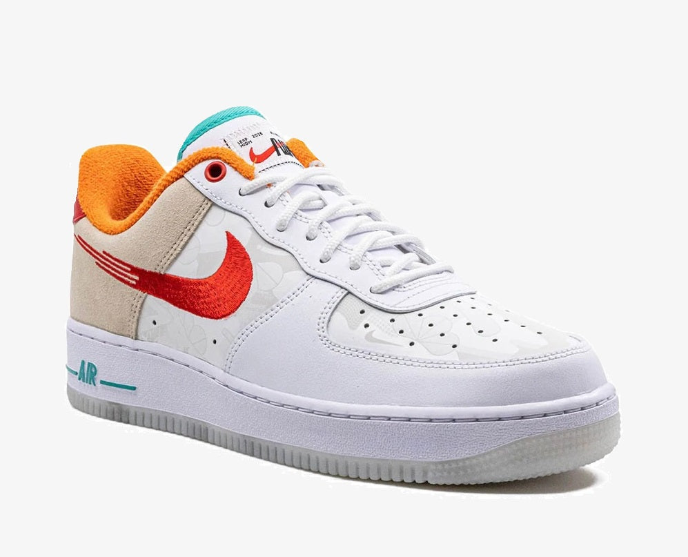 Nike Air Force 1 Low PRM just Do It White Red Teal - Sneakers Outlet Co