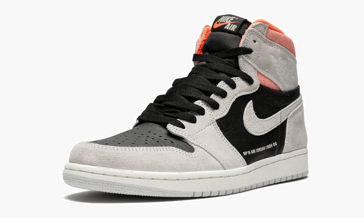 Air Jordan 1 Retro High OG Neutral Grey Hyper Crimson - Sneakers Outlet Co