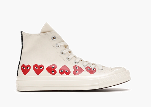 Converse Chuck Taylor All-Star 70 Hi Comme des Garcons Play Multi-Heart White