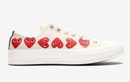 Converse x Comme Des  Garçons   70 Ox Multi Hearts White - Sneakers Outlet Co